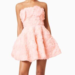 Rosella Strapless Mini Pink Floral Dress NWT